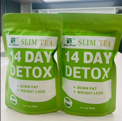 OEM Diet Pill 14 Days Slimming Tea Flat Tummy and Belly Reduction Tea Bag Herbal Natural Fat Burn & Detox Weight Loss Tea
