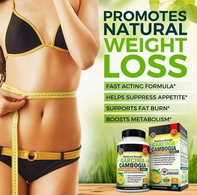 Garcinia Cambogia Extract Supplement Organic Body Slimming Support Capsules for Weight Loss
